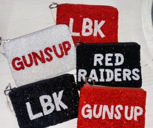 Texas Tech Beaded Pouch